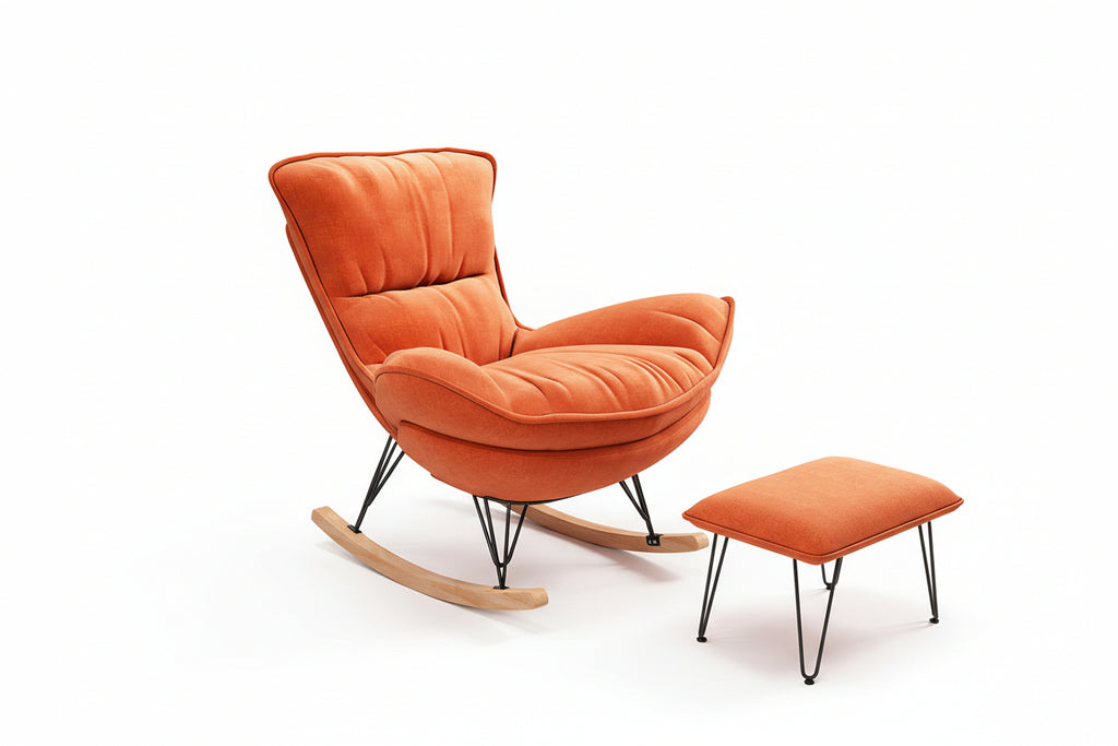 Casual Reclining Rocking Chair Couch