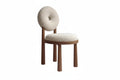 Berber Fleece Nordic Armchair-  Soft Bouclé Dining, Desk & Vanity Chair