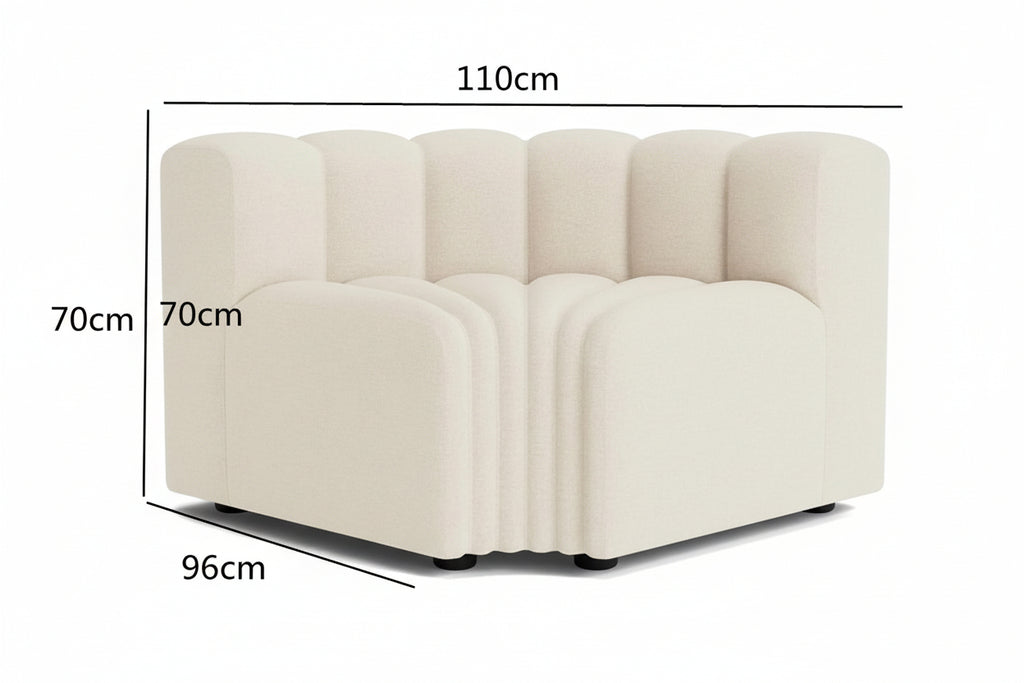Élan Lamb Velvet Curved Modular Sofa