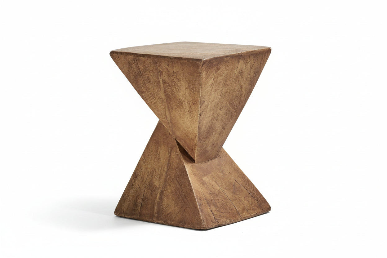 Tess Side Table| Hand-Painted Hourglass Accent Table | Seraph & Stone