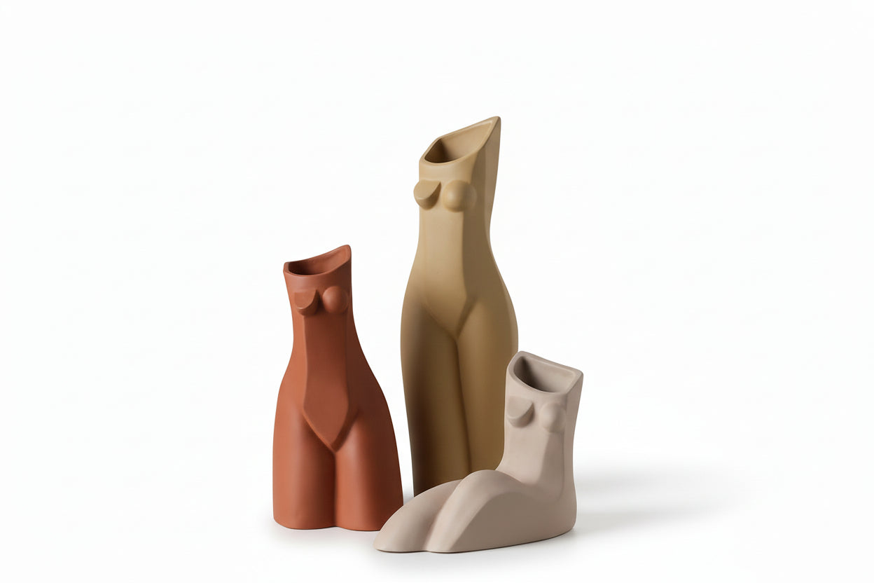 Female Body Geometry Vase