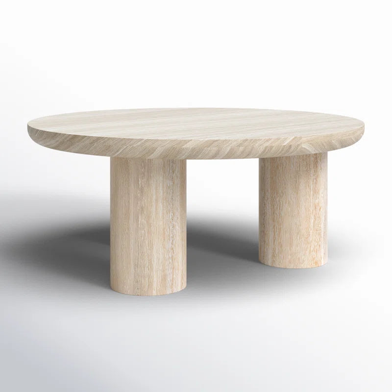 Columnia 40" Solid Wood round Coffee Table