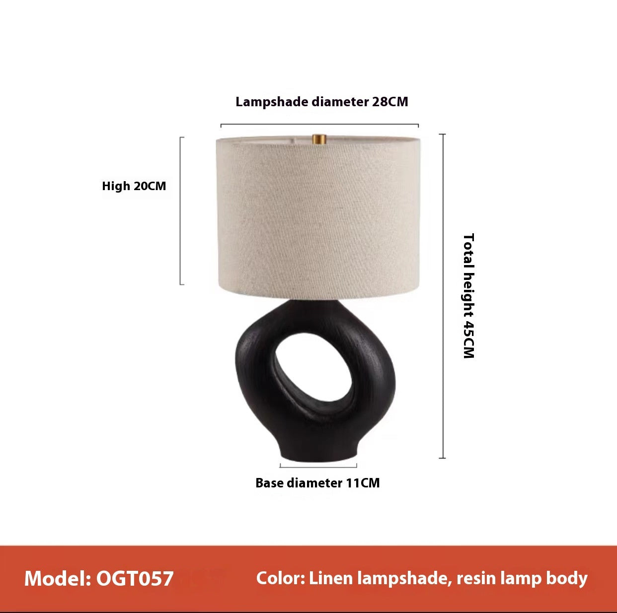 Mid-Century Retro Table Lamp – American Vintage Desk & Bedside Light