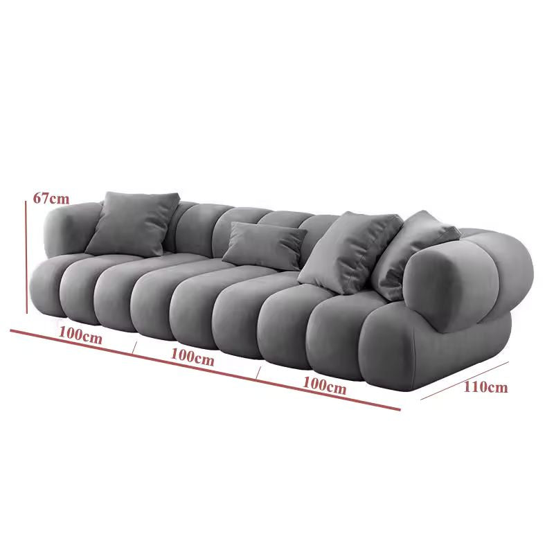 Atunus Nordic Modern Large Velvet L‑Shape Modular Sectional Sofa