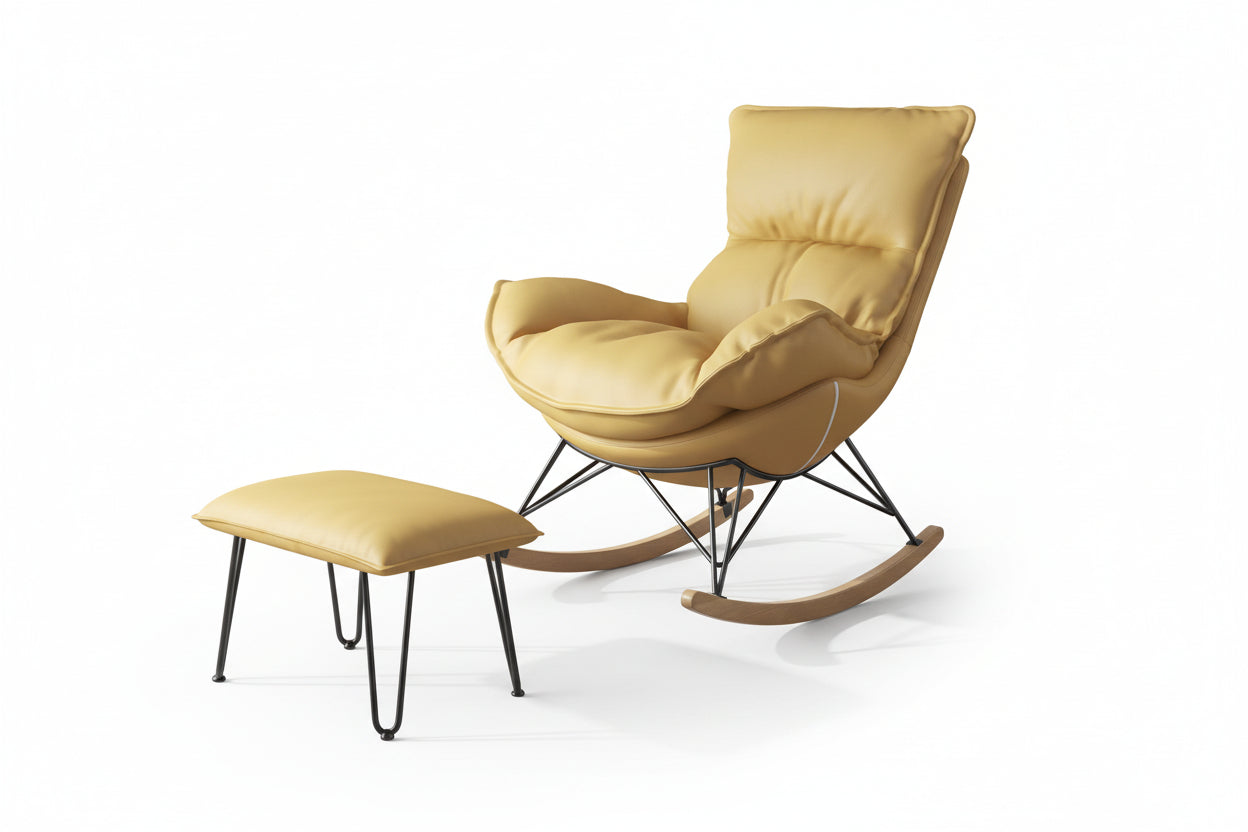 Casual Reclining Rocking Chair Couch