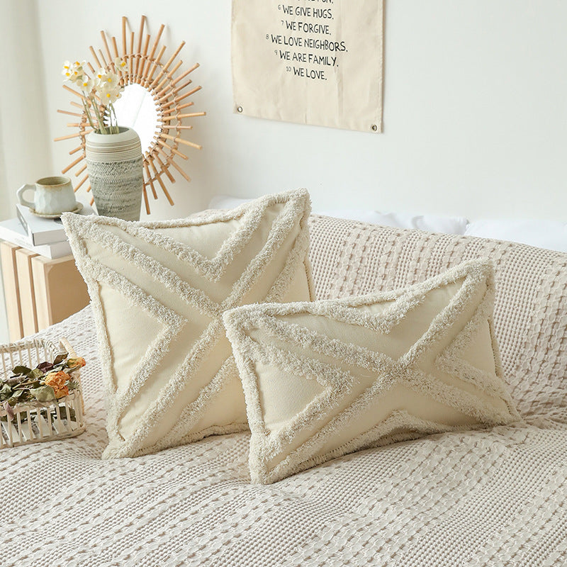 Tassel Tufted Pillow Decoration Cushion Cover