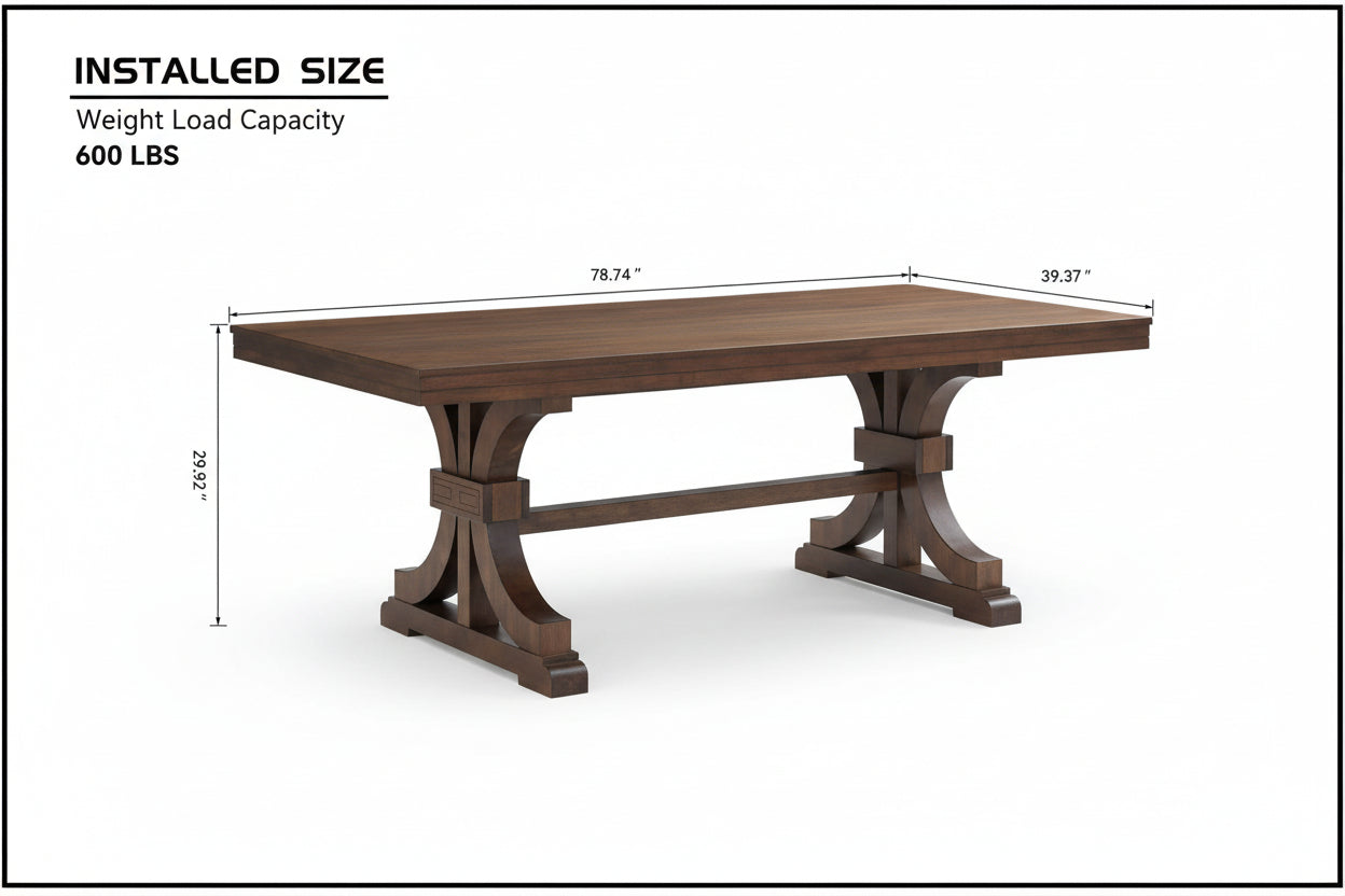 Oak Rubber Wood Dining Table