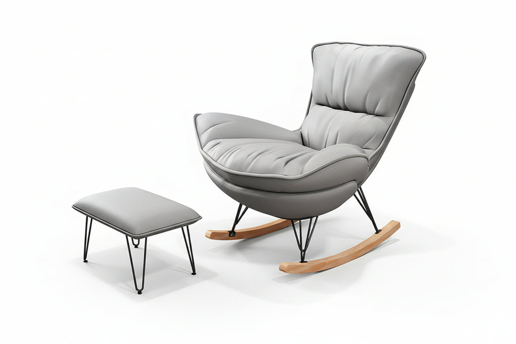 Casual Reclining Rocking Chair Couch