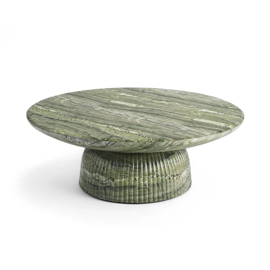Maddox Single round Coffee Table Stone Marble Effect