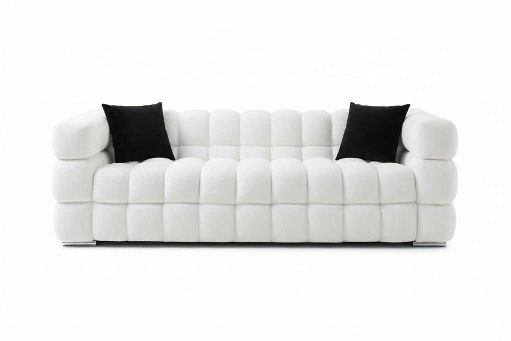 3-Seater Marshmallow Bouclé Sofa