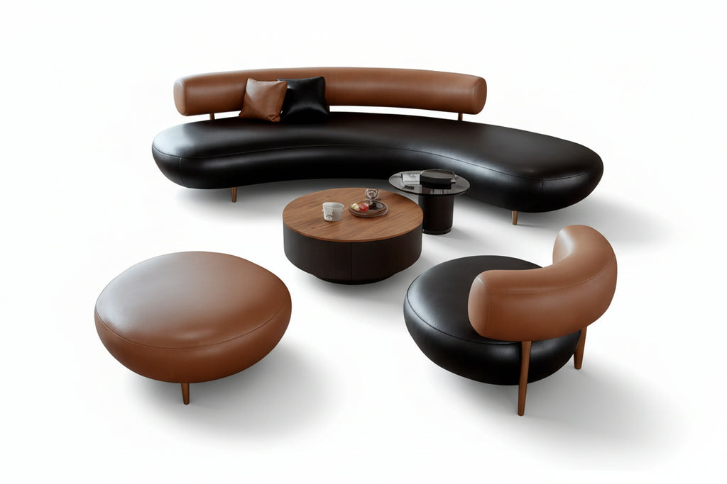 Round Curved Living Room Sofas Pouf Armchair Couch Lazy Office Living Room Sofas Recliner Sectional Muebles Library Furniture