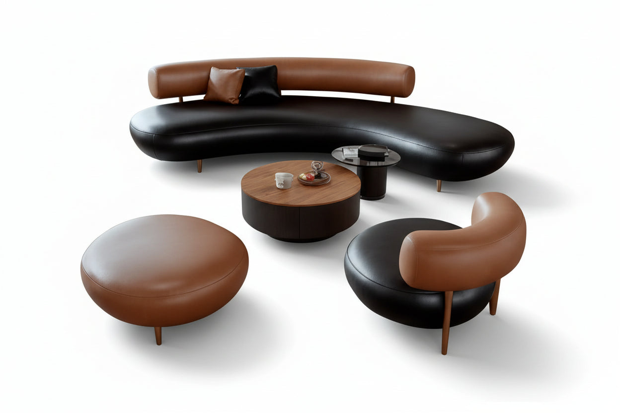 Round Curved Living Room Sofas Pouf Armchair Couch Lazy Office Living Room Sofas Recliner Sectional Muebles Library Furniture