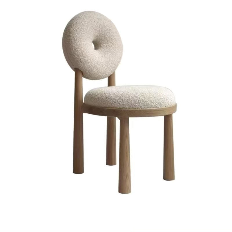 Berber Fleece Nordic Armchair-  Soft Bouclé Dining, Desk & Vanity Chair