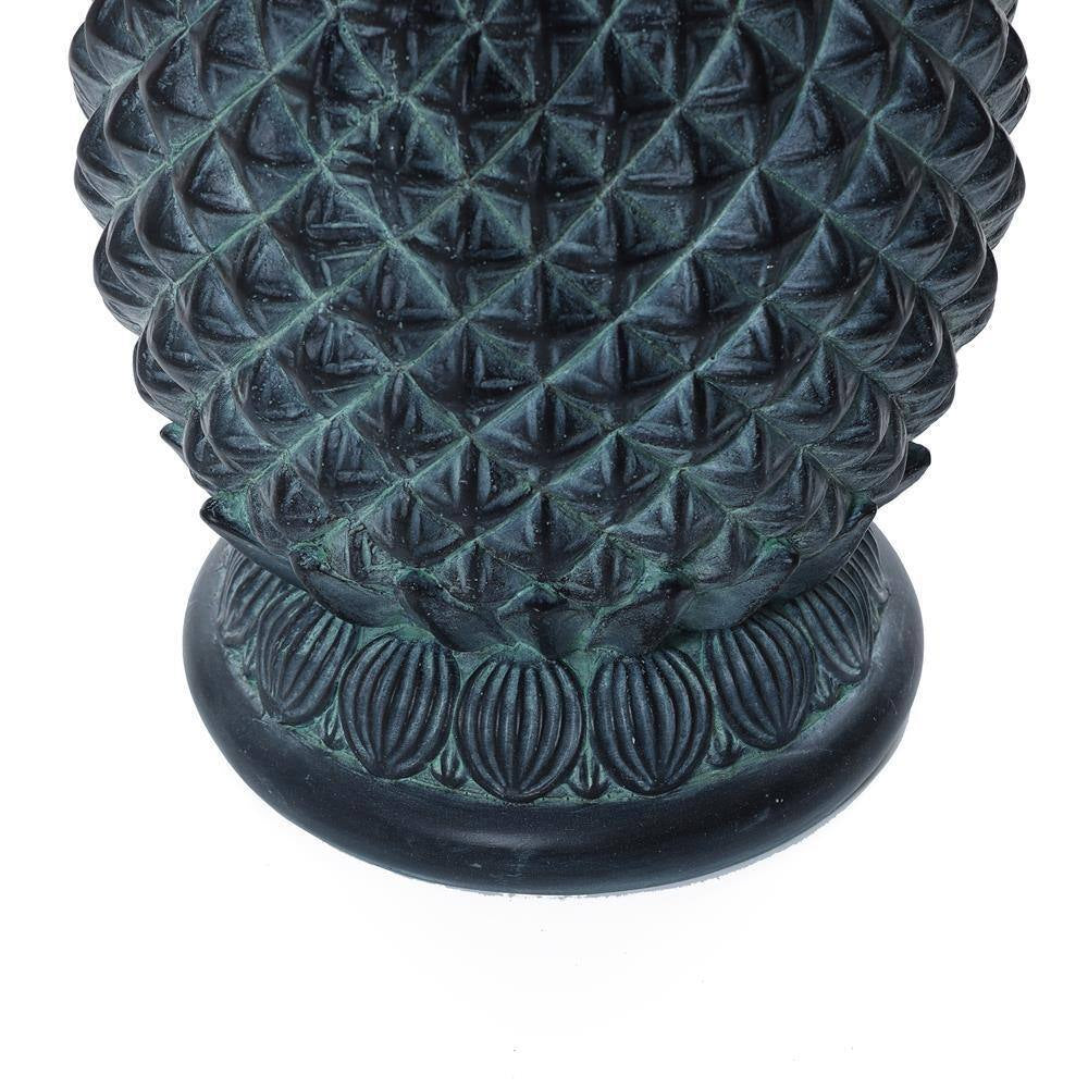 Round Gray Ceramic 21 In. H Outdoor Side Table