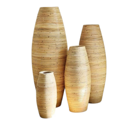 Natural Color Indonesian Rattan Vase Rattan Vase