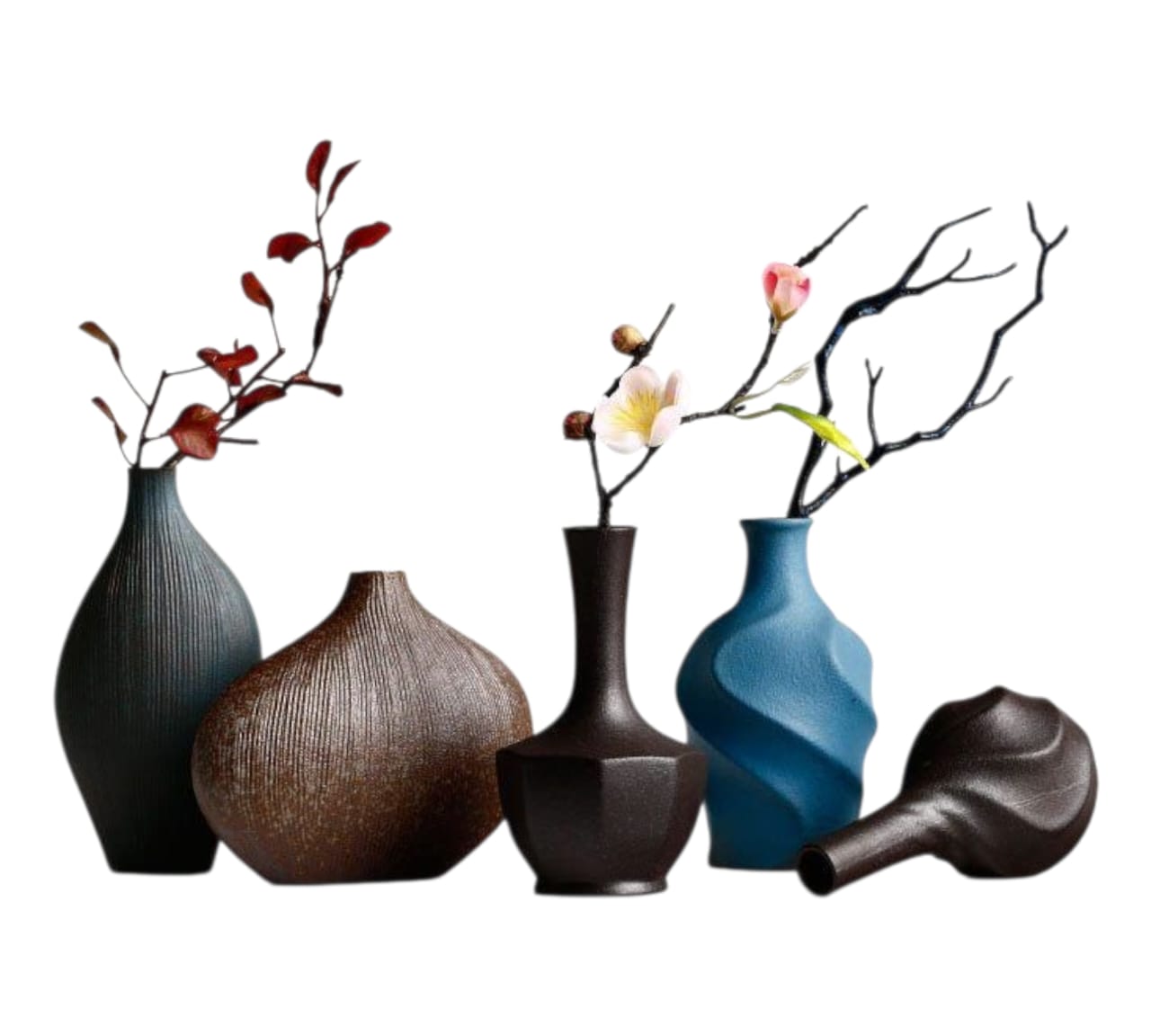 Ceramic vase simulating dry flower vase