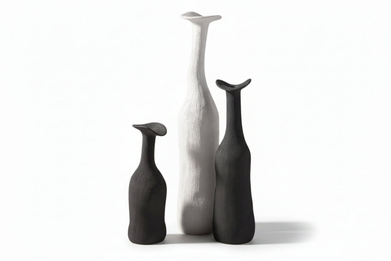 Black And White Ceramic Vase