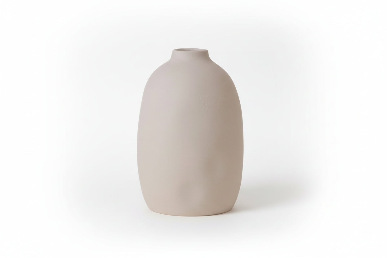 White Nordic Minimalist Ceramic Vase