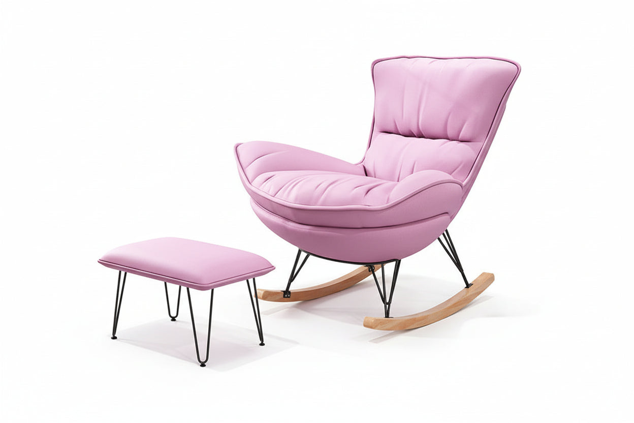 Casual Reclining Rocking Chair Couch