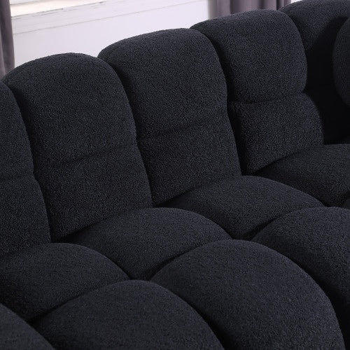 Marshmallow Bouclé Sofa 3-Seater — 87.4" Deep & Cozy Structure
