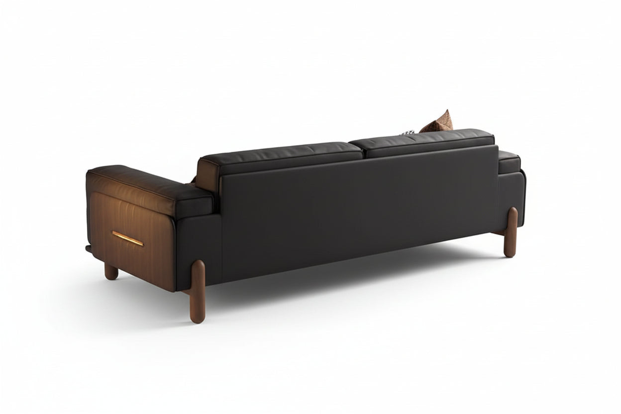 Genuine Leather Standard Sofa Cushion Couch