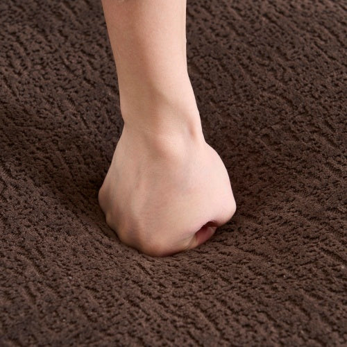 Full-Compression Chenille L-Shape Sectional Sofa – Brown Modular Chaise, 30D High-Density, 900 lbs Capacity