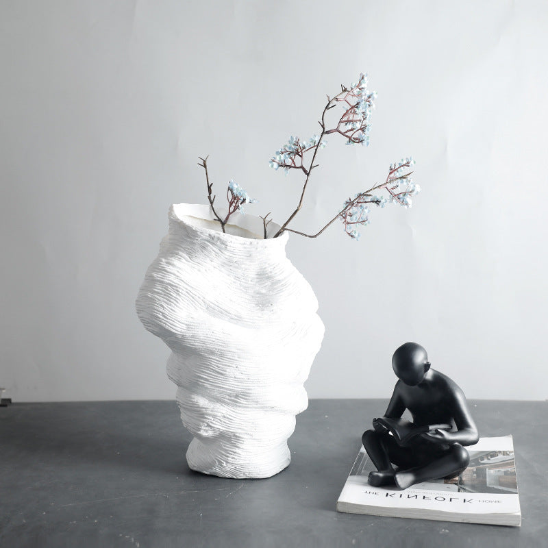 White home living room simple new vase