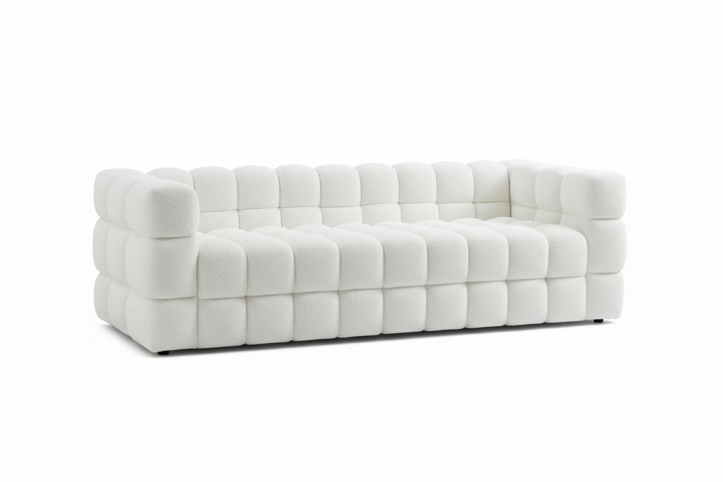 3-Seater Marshmallow Bouclé Sofa