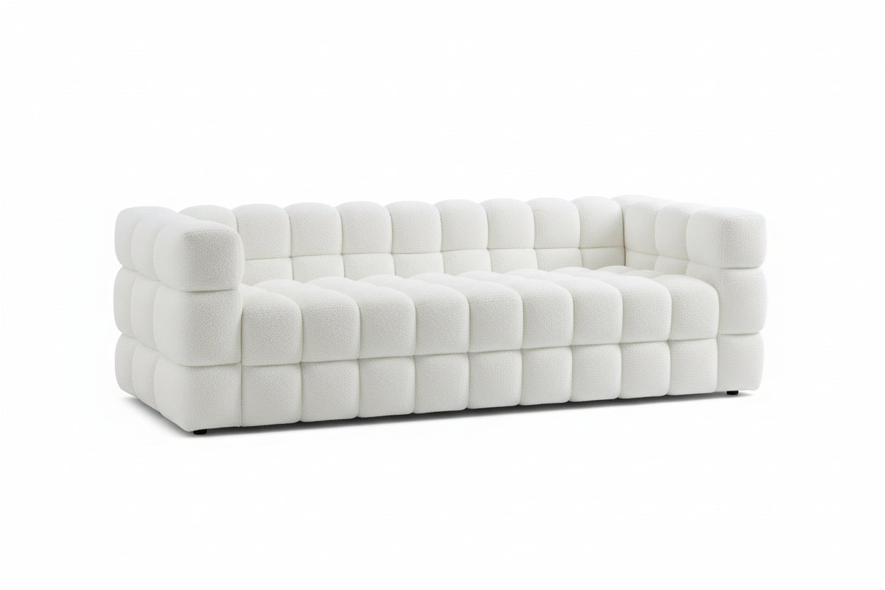 3-Seater Marshmallow Bouclé Sofa