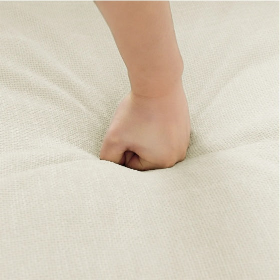 3-Piece Chenille Fabric Sofa Set – | Beige & White