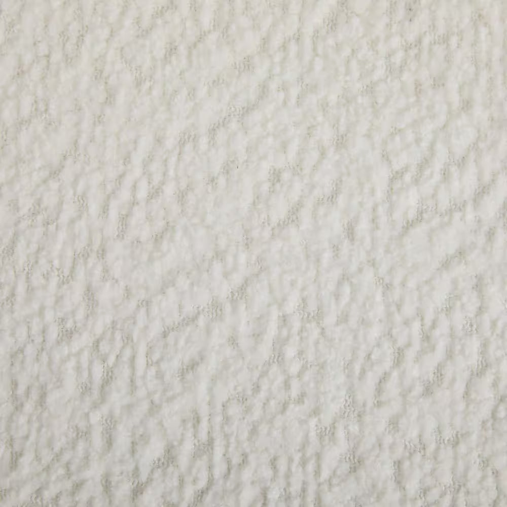 Amelia off White and Walnut Boucle Fabric Upholstered Accent Slipper Chair, Solid Wood