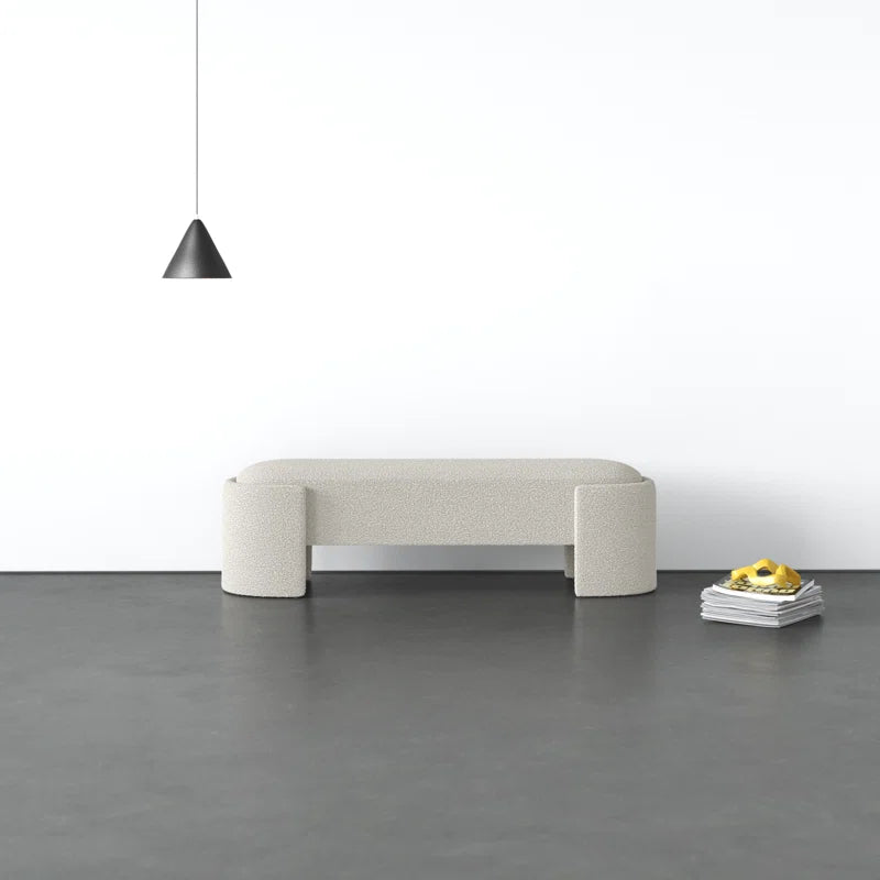 Granduca Boucle Fabric Upholstered Bench