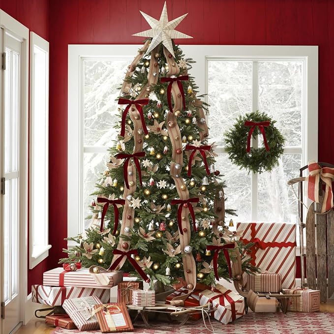 Velvet Christmas Tree Pendant Fabric Door Hanging Christmas Tree Decorations