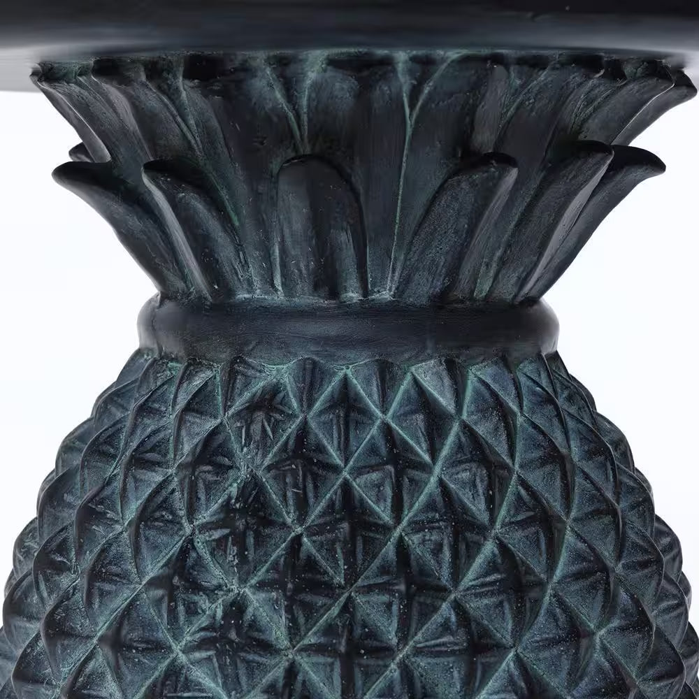 Round Gray Ceramic 21 In. H Outdoor Side Table