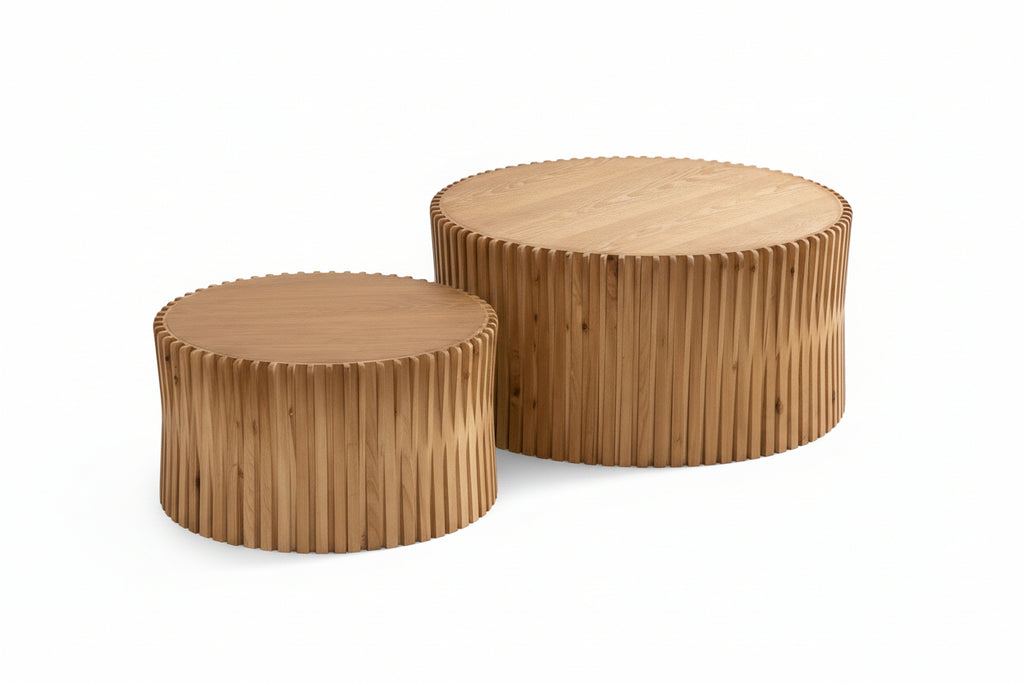 Vintage Cylindrical Nesting Coffee Table