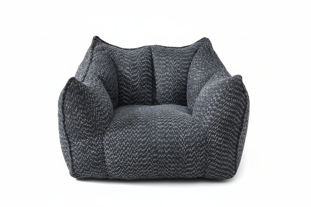 Compressed Plush Bouclé Bean Bag Sofa