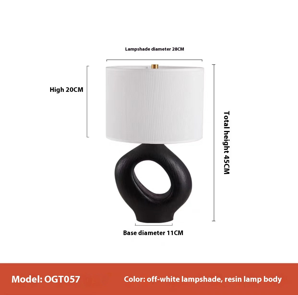 Mid-Century Retro Table Lamp – American Vintage Desk & Bedside Light