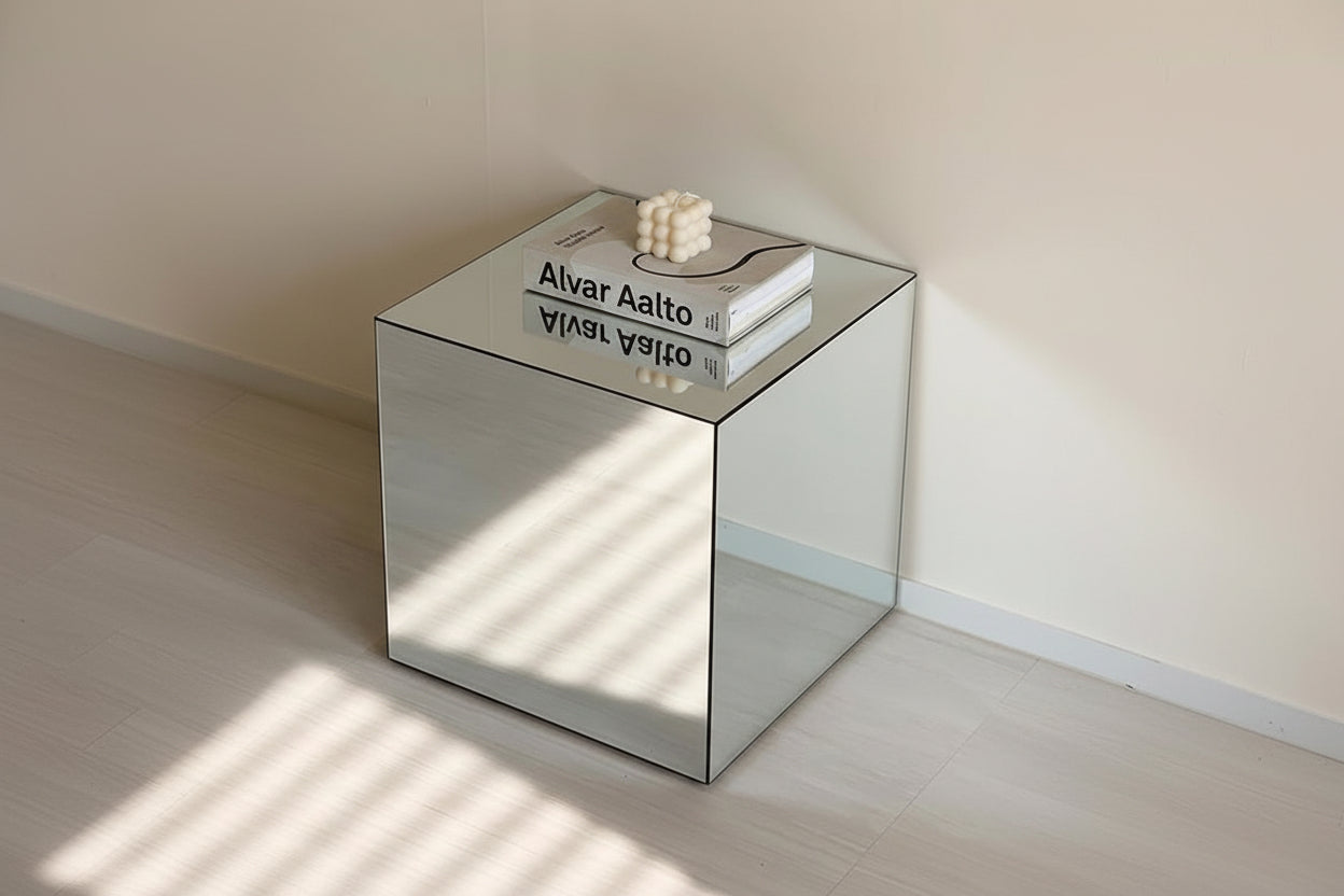Mirror Acrylic Cube Coffee Table