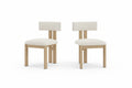 Upholstered Armless Dining Chairs with Metal Legs