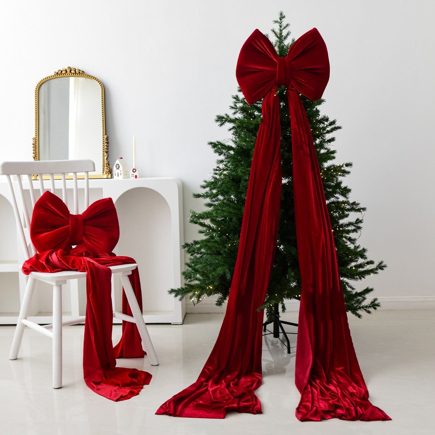 Christmas Decoration Velvet Large Bow Decoration