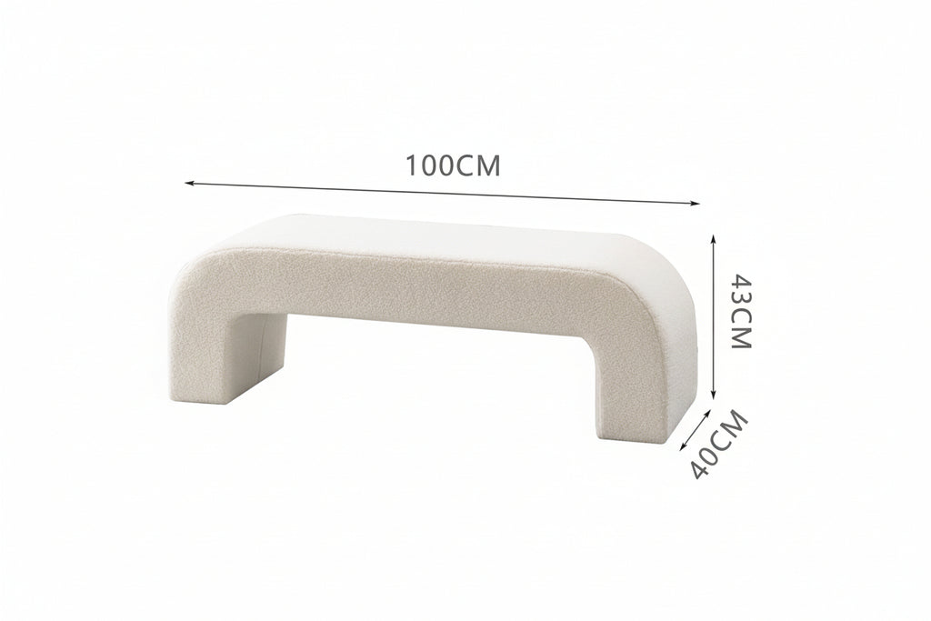 Lamb Velvet Living Room Sofa Bench