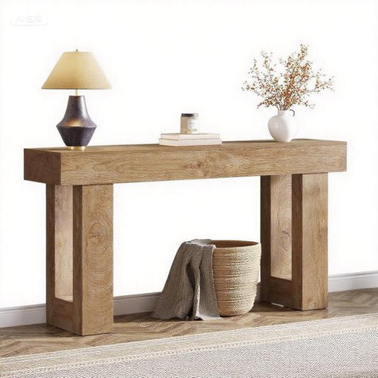 63-inch Rustic Long Console Table – Farmhouse-Style Hallway & Living Room Piece