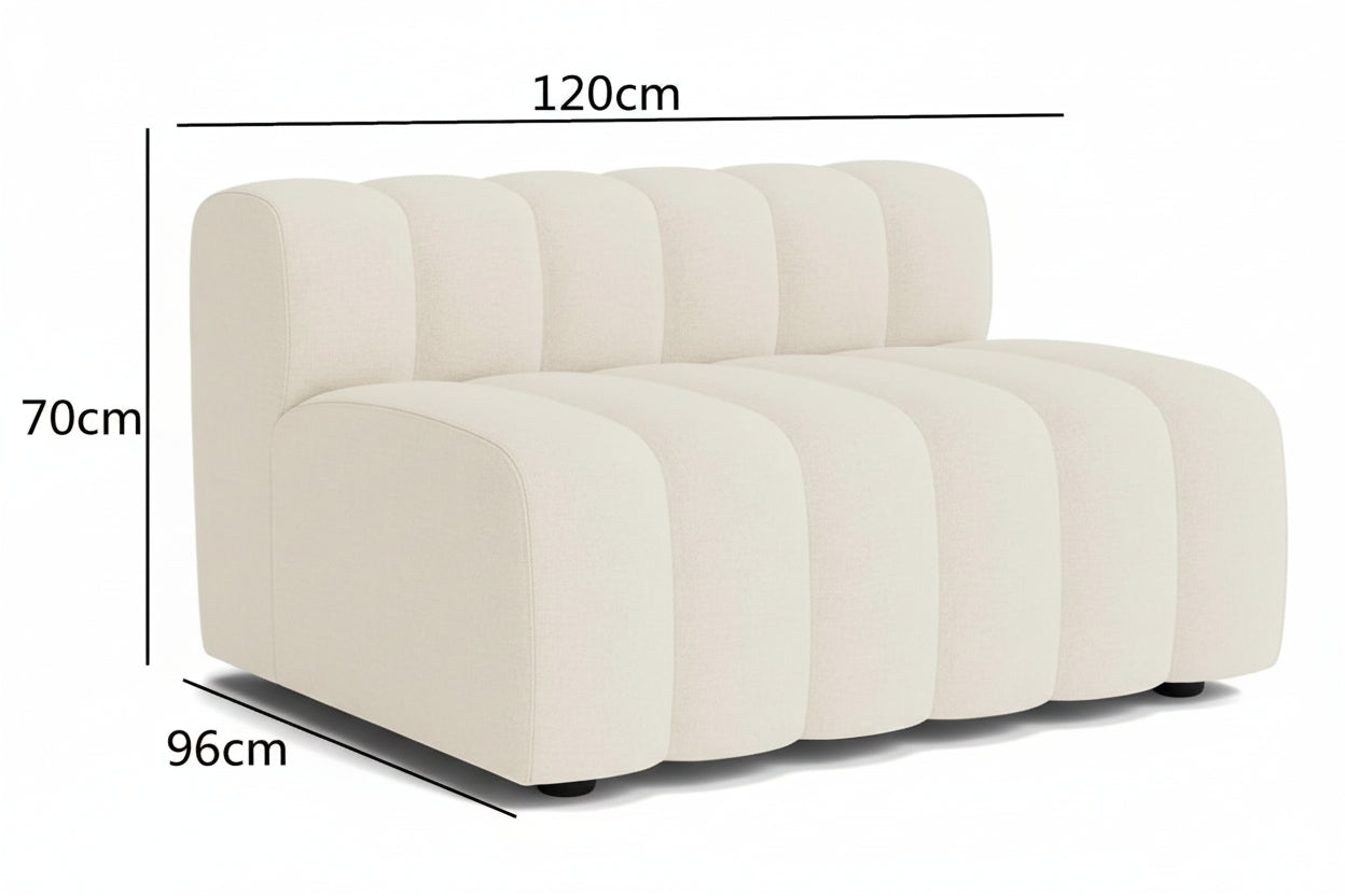 Élan Lamb Velvet Curved Modular Sofa