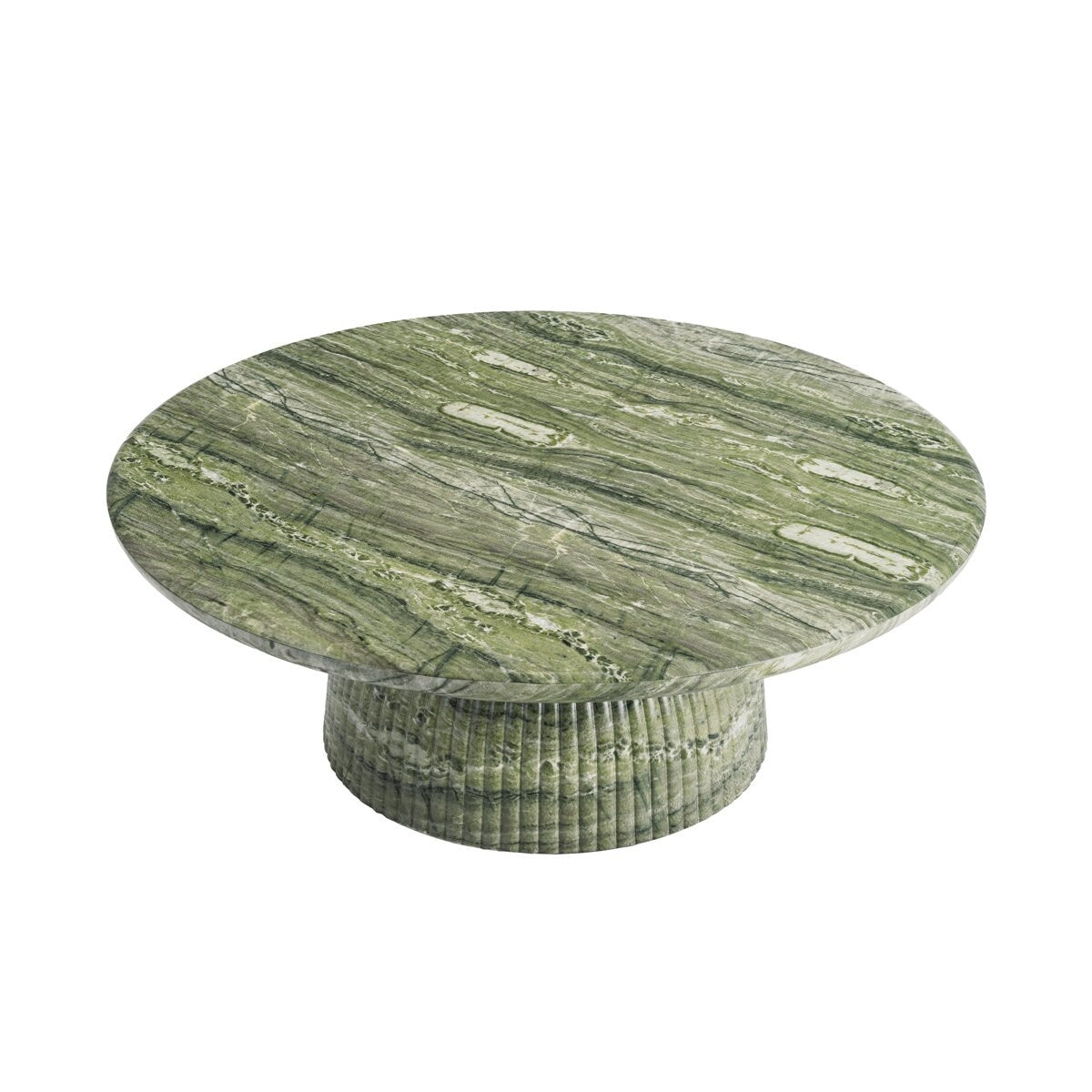Maddox Single round Coffee Table Stone Marble Effect
