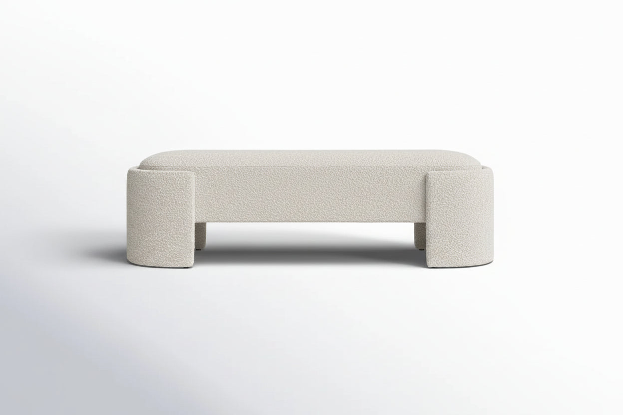 Granduca Boucle Fabric Upholstered Bench
