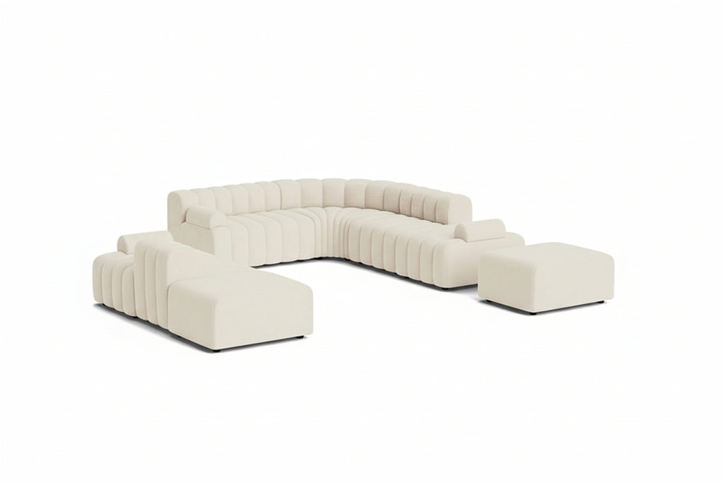 Élan Lamb Velvet Curved Modular Sofa