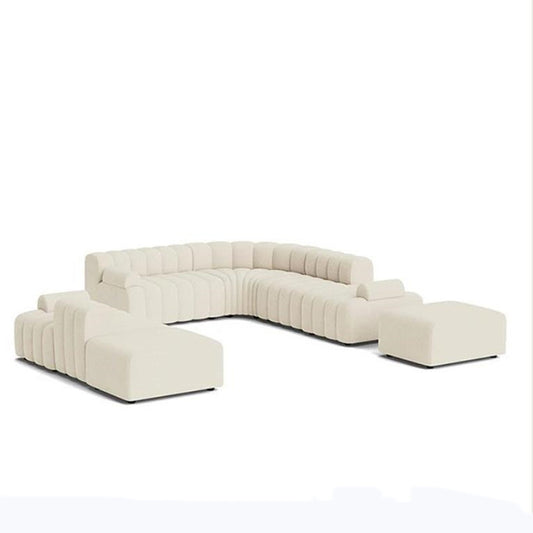 Lamb Velvet Curved Modular Sofa – Luxury Designer Couch Combo