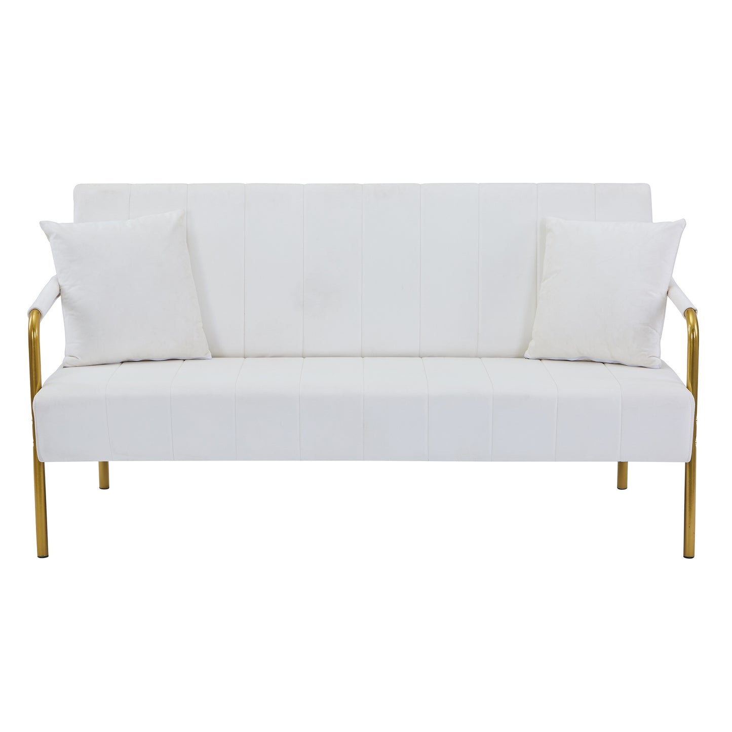 Modern Velvet Loveseat Sofa – High-Back, Solid Wood Frame | Seraph & Stone