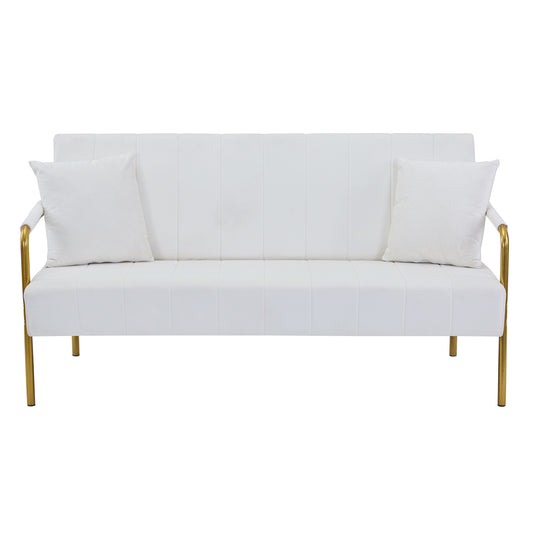 Modern Velvet Loveseat Sofa – High-Back, Solid Wood Frame | Seraph & Stone