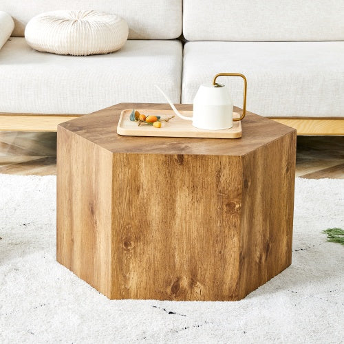 Modern Textured MDF Coffee Table – Elegant Patterned Wood Finish & Durable Design